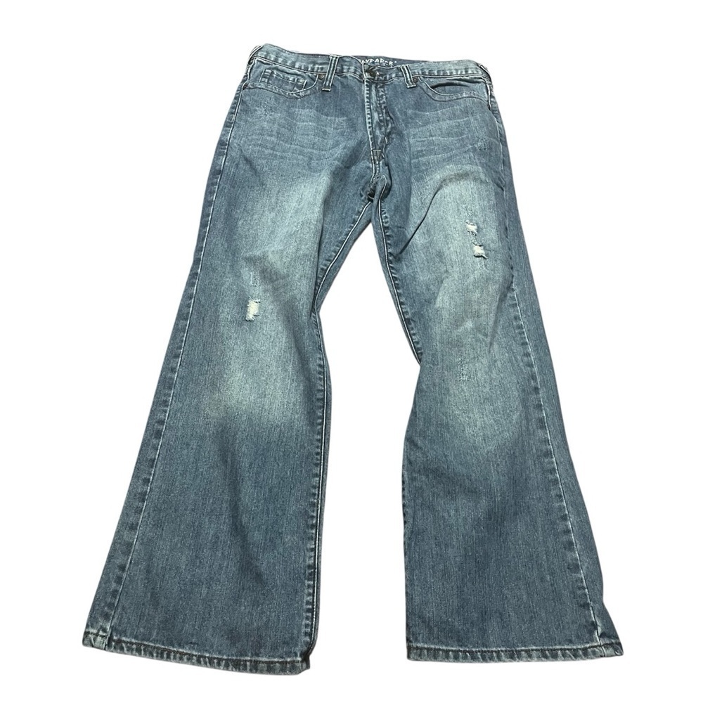2000s Baggy Flypaper Wide Leg Denim Jeans Size 33x30 Distressed Y2K Streetwear